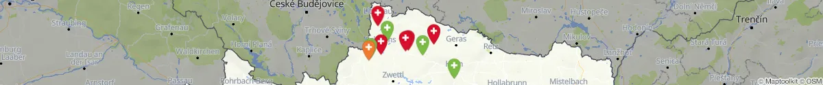 Kartenansicht für Apotheken-Notdienste in der Nähe von Eggern (Gmünd, Niederösterreich)